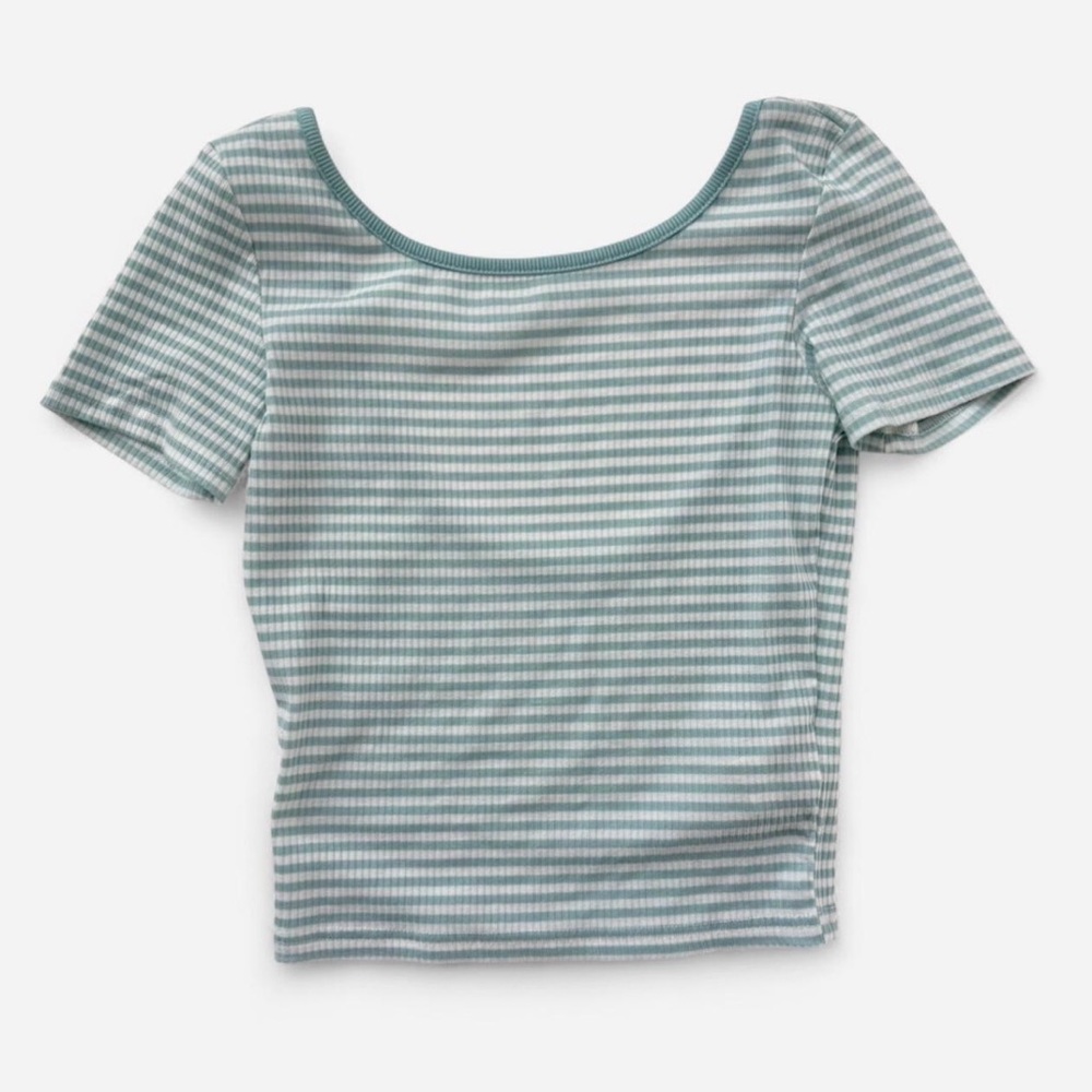 Striped teal Women's Top